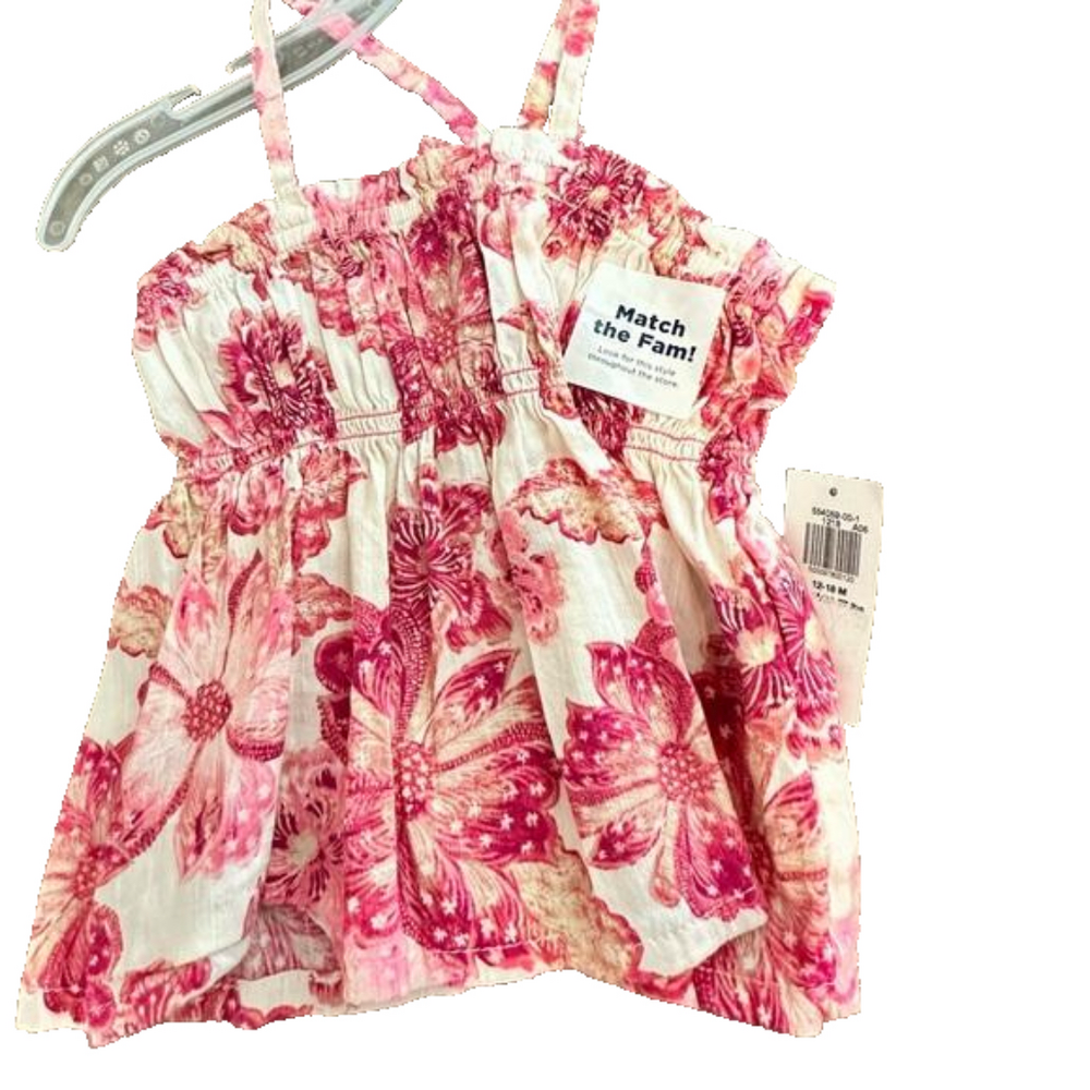 Old navy girls 12-18m floral halter top match the fam